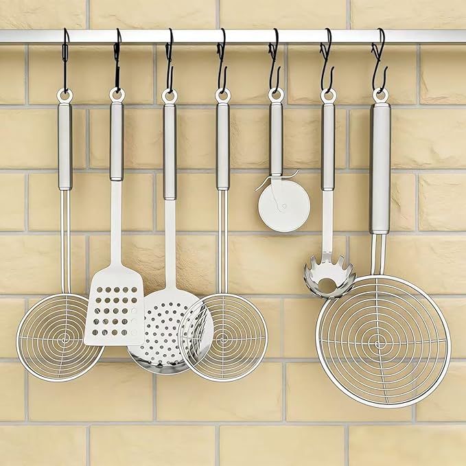 10 Pack 3-1/2 inches S Shape Hooks Heavy-Duty Metal Hanging Hooks Apply Kitchenware Bathroom Utensils Plants Towels Gardening Multiple uses Tools(Black)