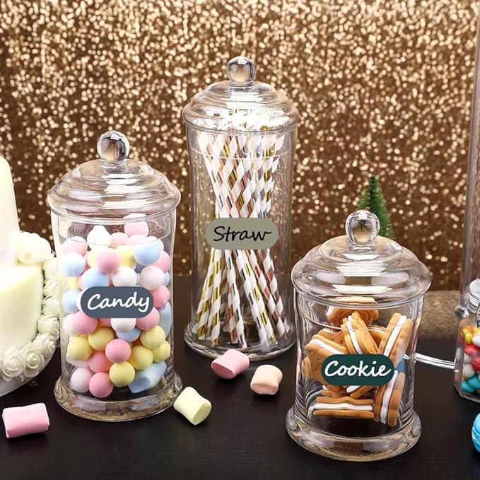 180Pcs Removable Labels for Jars Waterproof Self Adhesive Kitchen Label Stickers for Food Storage Containers, Home and Pantry Organization,2 Marker Pens Included