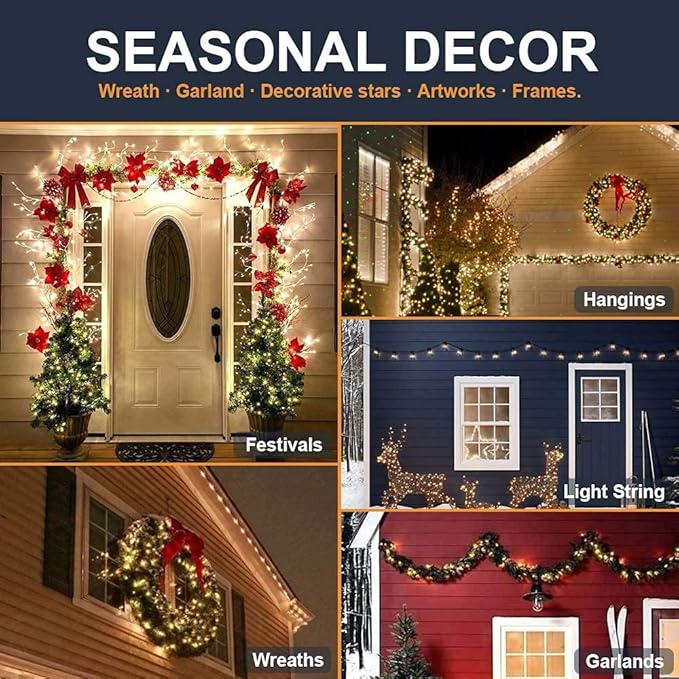Booda Brand Vinyl Siding Hooks (50 Pack), Heavy Duty Stainless Steel Vinyl Siding Hangers, Low Profile No Hole Siding Clips for Hanging Outdoor Lights Wreath Christmas Decorations