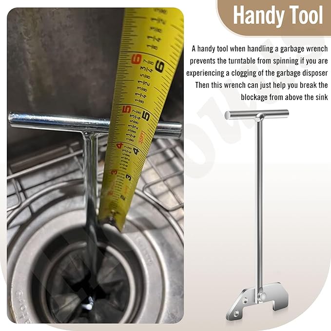 Garbage Disposer Unjamming Wrench Compatible With M-oen Garbage Disposals Garbage Disposal Wrench for Dislodge Jams or Clutter From Above The Sink