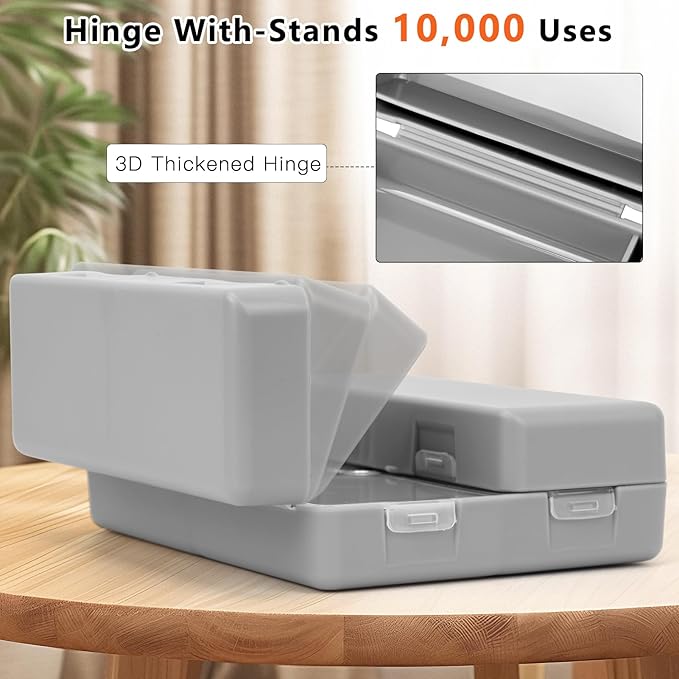 FYY Daily Pill Organizer,7 Compartments Portable Pill Case Travel Pill Organizer,[Folding Design] Pill Box for Purse Pocket to Hold Vitamins,Cod Liver Oil,Supplements and Medication-Grey