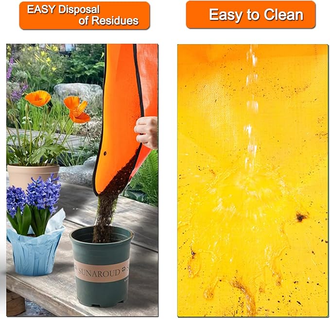 39" x 31" Thickened Repotting Mat for Plant Transplanting and Potting Soil Mess Control Waterproof Tray, Succulent Pots Portable Gardening Mat, Protect Nail Gloves, Best Gifts for Gardeners