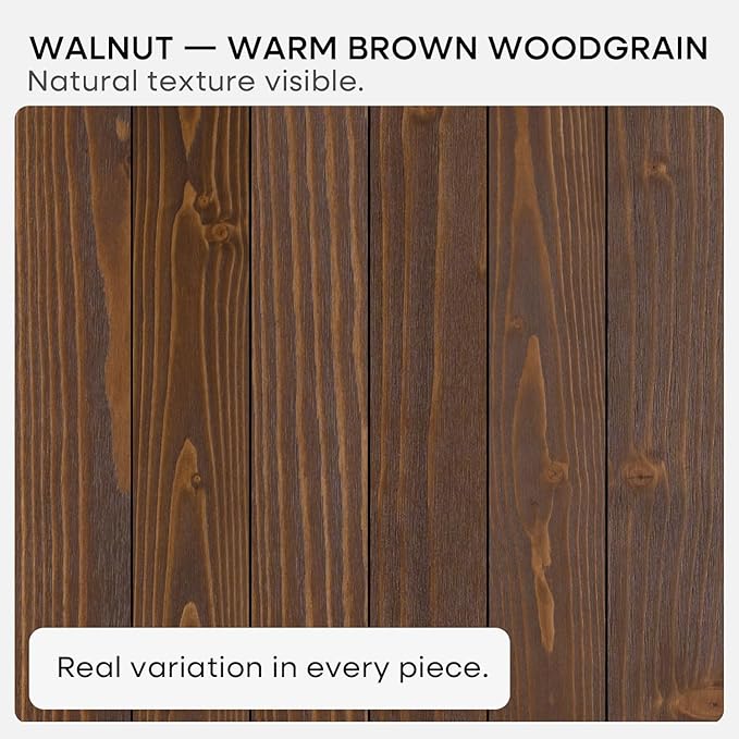 Homeforia Classic Walnut 16 inch Floating Shelf, High End Solid Real Wood Small 16inch Floating Shelves for Wall Mounted, 16in Floating Shelves, Heavy Duty Bracket, 16 X 6.5 X 1.75 inches, Set of 4