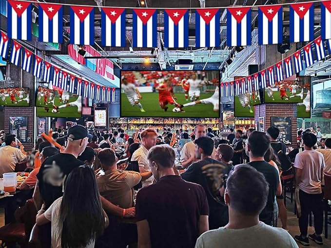 Cuba String Flag Pennant Banner - 38 Flags, 42 Feet Small Mini Cuban Flags Bunting Banner for Country Decoration, School, Party, Sports Events