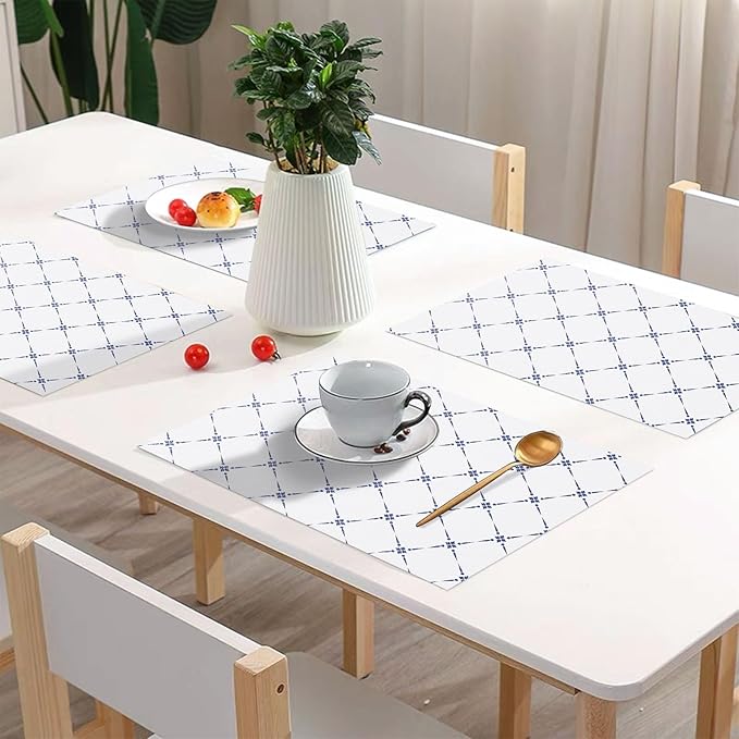 Drawer Shelf and Cabinet Liner, Thick Strong Grip,Shelf Liners Non-Adhesive Liners Protect Kitchen Cabinets and Cupboard, Bathroom Drawers,Under Sink Mat, 17.5IN X 30FT, Blue Stripe