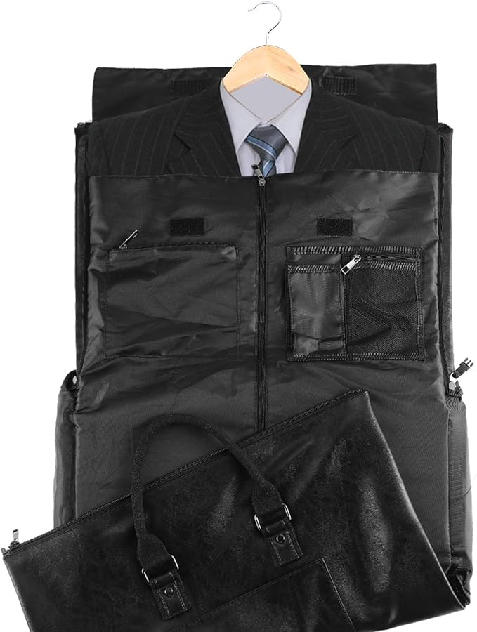 seyfocnia Convertible Travel Garment Bag, Carry-on Garment Duffel Bag for Men Women - 2-in-1 Hanging Suitcase Suit Business Travel Bag