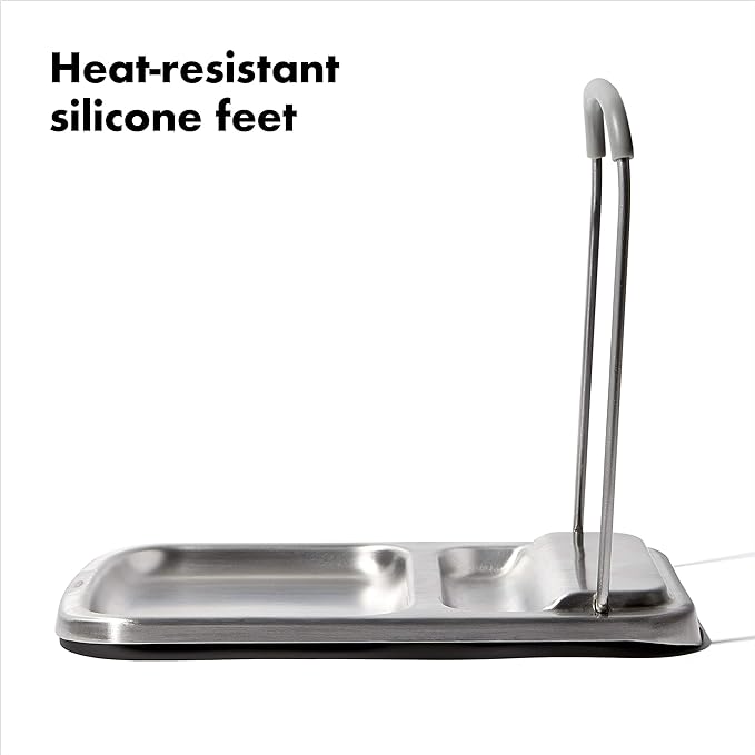 OXO Good Grips Stainless Steel Spoon Rest with Lid Holder