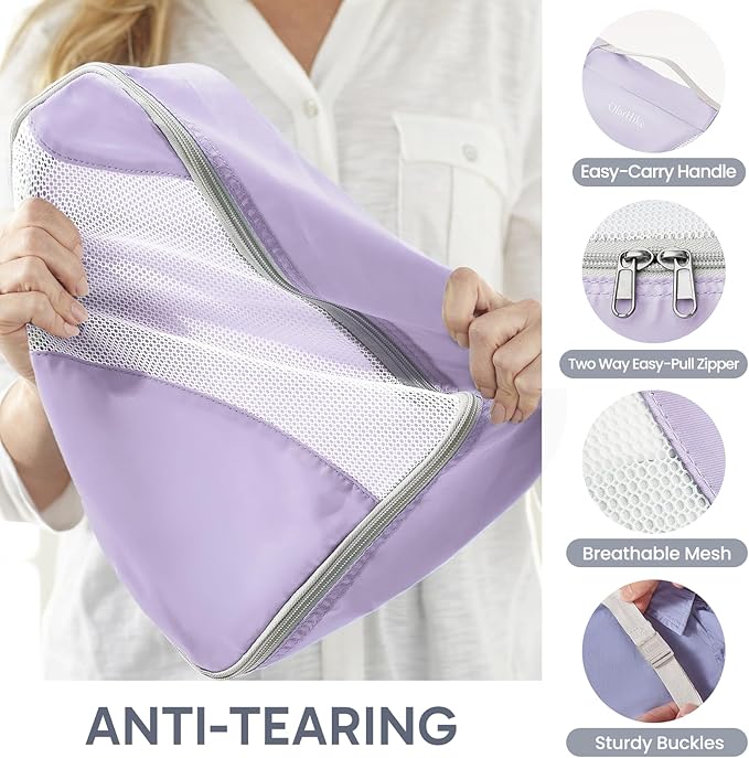10 Set Packing Cubes for Travel, Gifts for Women Mom,Anti-Tearing Suitcase Organizer,OlarHike Vacation Essentials & Accessories for Cruise Ship