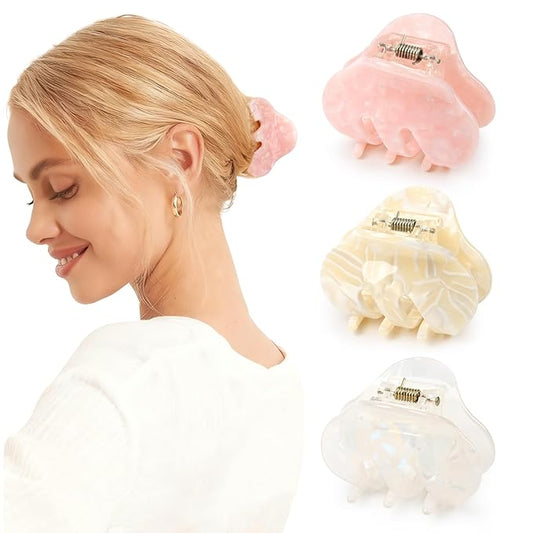 3 Pack Hair Claw Clips Women Large Tortoise Hair Clip French Design Barrettes Celluloid Leopard Print Accessories Jaw Clips for Thick Hair