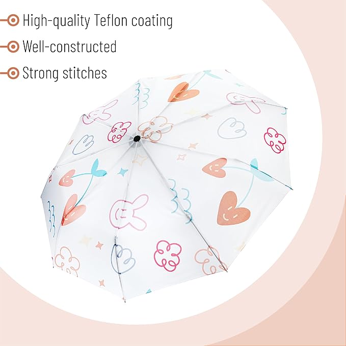 Mr. Pen- Windproof Travel Umbrella, Small Water-Resistant Automatic Folding Umbrella for Rain and Sun, Light, Compact and Portable for Women & Men, Fits Car & Backpack