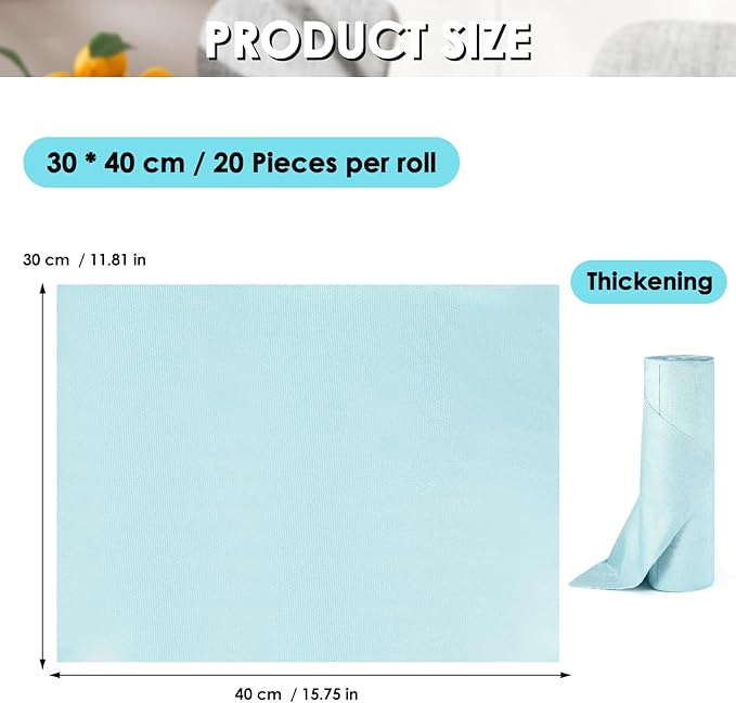 Microfiber Cleaning Cloth, 20 Sheets Glass Cleaning Cloth 11.8" x 15.7", Reusable Towels Kitchen Cleaning Wipes Lint Free Rags for Laptop Camera Lenses LCD Screens (Blue, 11.8" x 15.7")