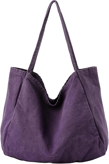Canvas Tote Bag for Women Large Hobo Shoulder Bag for Work Travel Casual Message Bag Tote Purse handbags