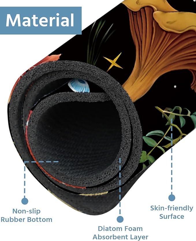 Patterned Sink Faucet Mat Kitchen Splash Guard Super Absorbent Drying Mat, Non-Slip Drain Pad for Kitchen Counter or Bathroom - 24x5.5in