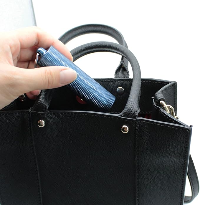 PPFISH Portable Daily Pill Case, 3 Compartments Anti-Skid Aluminum Alloy Waterproof Pill Box Dispenser, Small Pocket Pill Container, Keychain Pill Fob, Travel Pill Holder for Men Women