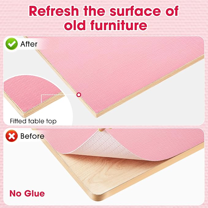 Drawer and Shelf Liner, Non-Slip Kitchen Cabinet Liners Non-Adhesive Thick Strong Grip Waterproof Washable Mats Protect Dresser Shelves Cupboard Bathroom Cabinets, Pink, 24 in X 10 FT