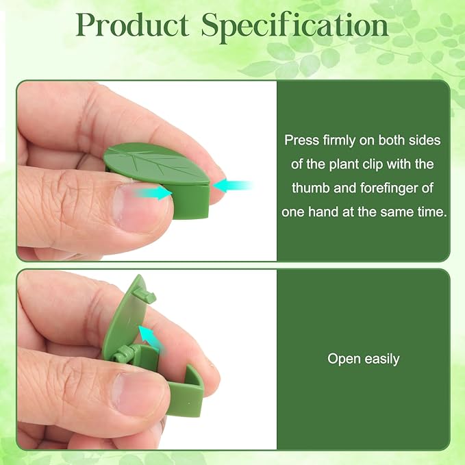 120 Pcs Plant Wall Clips, Plant Climbing Wall Fixture Clips, Wall Vines Fixing Clips with 144 Adhesive Stickers, Self-Adhesive Plant Fixer for Vine Support and Indoor Outdoor Decoration