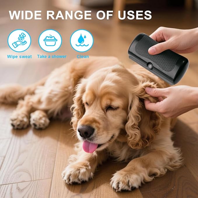 Metal Comb - Short Hair Dog Grooming Tool for Cats， Dogs & Horses, Stainless Steel Hair Removal Brush for Shedding Control & Skin Massage