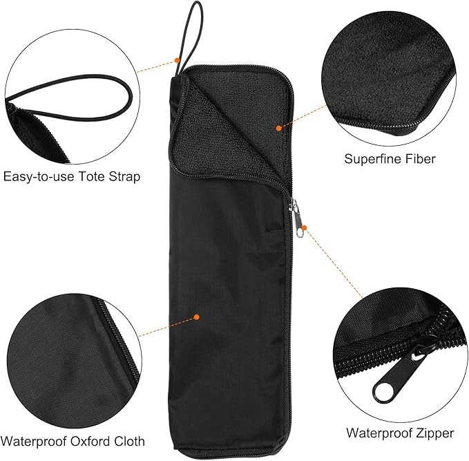 HARFINGTON Wet Umbrellas Bag Superfine Fiber Reversible Umbrellas Sleeve Cover Portable Waterproof Case for Storage Carry Travel Home Outdoor