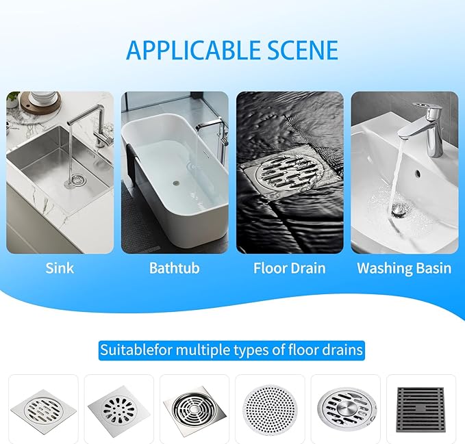 25pcs Disposable Shower Drain Hair Catcher Hair Trap for Shower Drain Mesh Stickers Shower Strainer for Bathroom Tub Kitchen Sink Shower Drain Cover Hair Stopper (White 25)