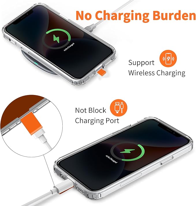 CACOE Phone Lanyard 2 Pcs-1 Pcs Adjustable Neck Strap, 1 Pcs Wrist Strap, 2 Pads, Universal Crossbody Multifuctional Cell Phone Lanyards Compatible with Most Smartphones(Orange)