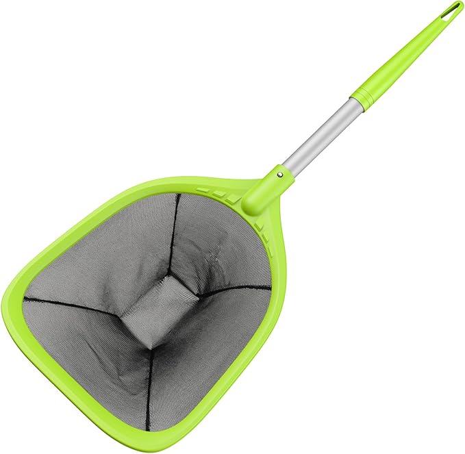 Mowend Pool Net Total Length 26.8 inches, Swimming Pool Skimmer Net with Aluminum Pole for Fast Cleaning Ponds, Hot Tub, and Spas, Pool Cleaner Supplies and Accessories