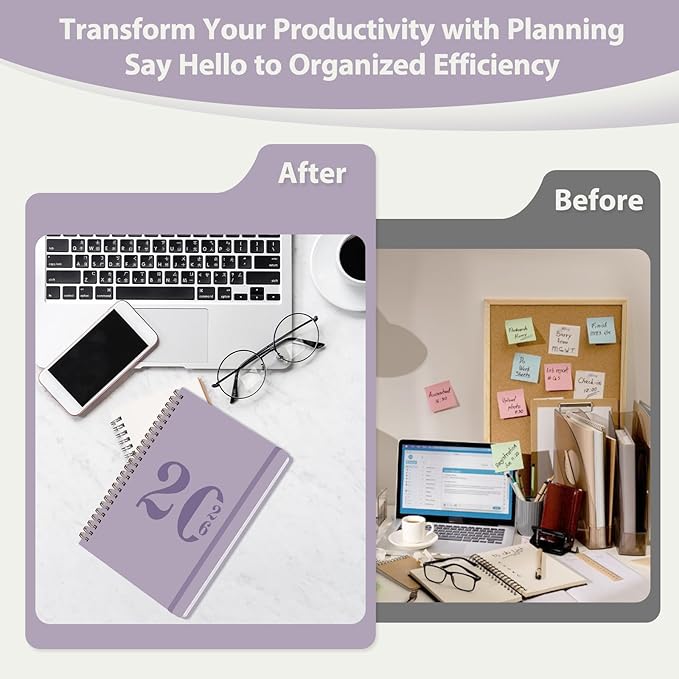 2026 Planner, Weekly and Monthly Calendar Academic Planner, Jan 2026 - Dec 2026, Planning Agenda Book for Desk Accessories and School Supplies - Letter Size(8.5'' x 11'')
