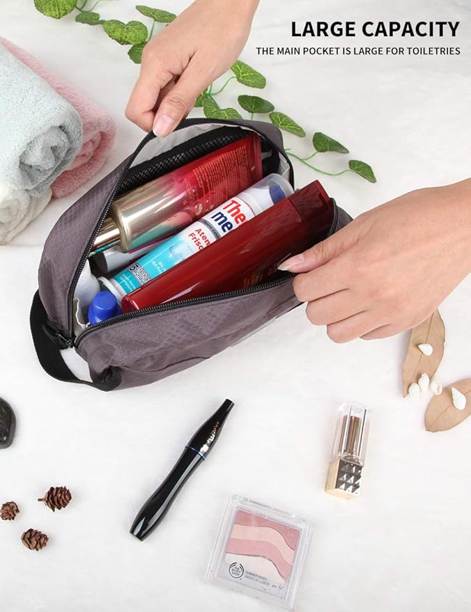 GOX Small Travel Toiletry Bag, Dopp Kit Case For Men, Multifunction Cosmetics Organizer Pouch…