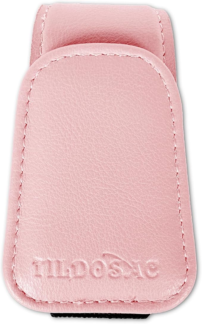 Sunglasses Holder for Car Visor, Leather Magnetic Glass Holder for Car, Sunglass Clip for Car Visor, Pink
