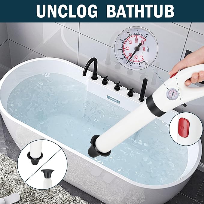 High Pressure Toilet Plunger,Plunge Blaster, Sink Plunger,Toilet unclogger, Plunger for Toilet, Plungers for Bathroom,Toilet Auger,Destupidor De Inodoro,Air Plunger