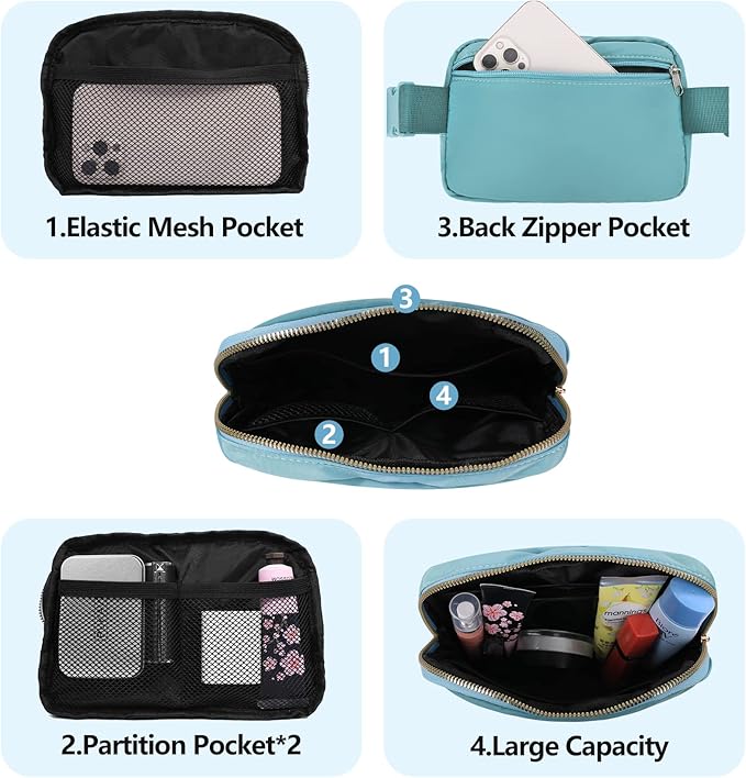 VOROLO Fanny Pack For Women And Men Crossbody Bag Belt Bag with Adjustable Strap Graduation Gifts