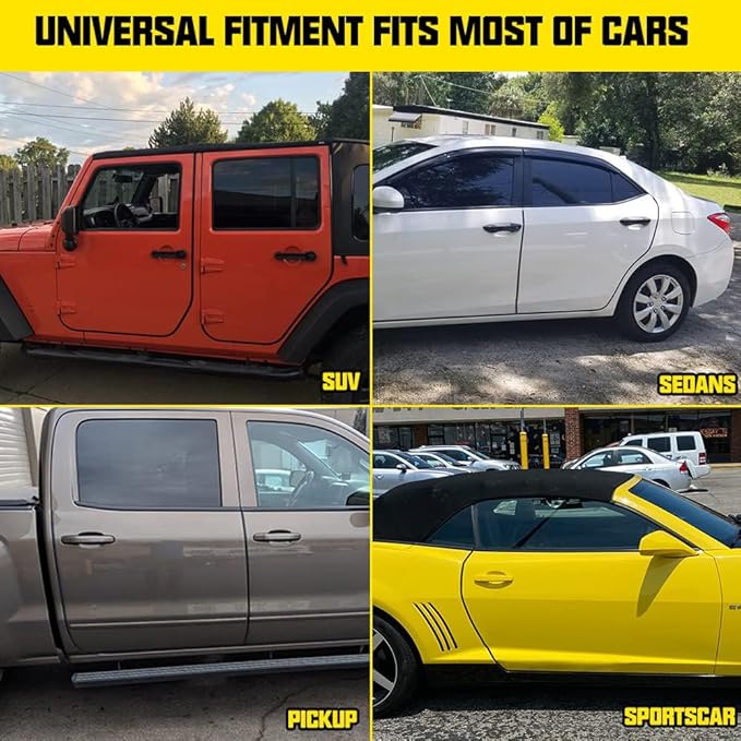 Winunite 65.6ft (20m) Car Door Edge Guards Black – Rubber, No Glue, U-Shaped, Built-in Metal Clips, Fits Most Vehicles, Fade-Resistant, Scratch- and Chip-Resistant – Reduces Dings in Parking Lots