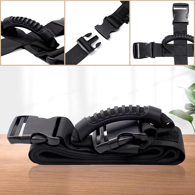 Box Carrying Strap with Handle, Handheld Belt for Safely Moving and Lifting Heavy Boxes, Adjustable Belt, Cross Style Carry Straps, Suitable for Groceries, Luggage (118.1 inch)