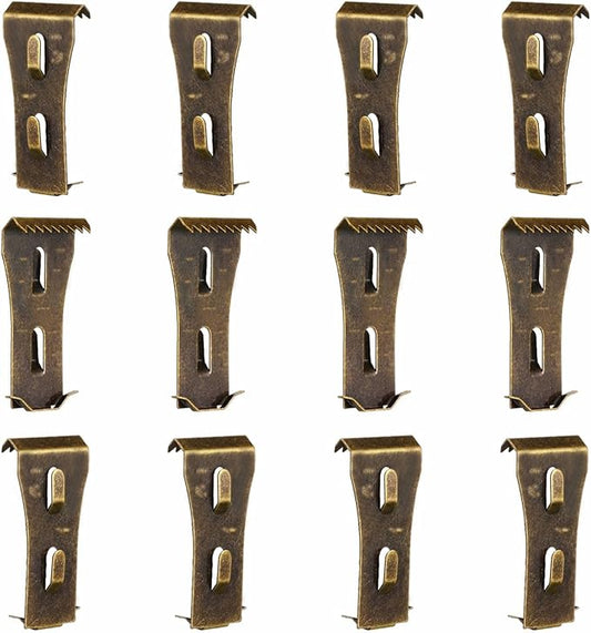 Brick Clips - 12 Pcs Heavy Metal Wall Hangers for 2-1/4 to 2-3/8 Inch Bricks, Outdoors & Home Decor