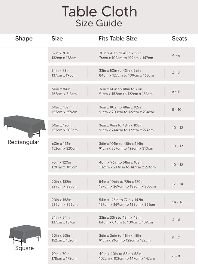 Utopia Kitchen Rectangle Table Cloth 1 Pack (60x84 Inches, Black), Machine Washable Polyester Table Cover for Dining, Buffet Parties, Picnics, Events, Weddings and Restaurants