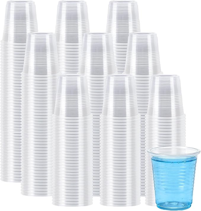 Lamosi 1500 Pack 3 oz Clear Plastic Cups, Small Plastic Bathroom Cups, Disposable Mouthwash Cup, Clear Drink Cup for Party, Whisky, Tasting, Picnic
