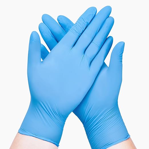 SwiftGrip Disposable Nitrile Exam Gloves, Blue, Nitrile Gloves Disposable Latex Free, Medical Gloves, Cleaning Gloves, Food-Safe Rubber Gloves, Powder Free, Non-Sterile, 50-ct Box (X-Small)