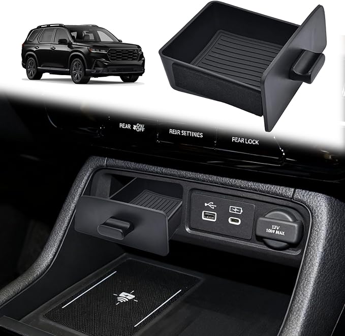 Storage Drawer Tray Fit for 2023 2024 2025 2026 Honda Pilot/2026 Honda Passport Accessories - Center Console Organizer Secret Compartment Storage Box Interior Accessories (Not for 2017-2025 Ridgeline)