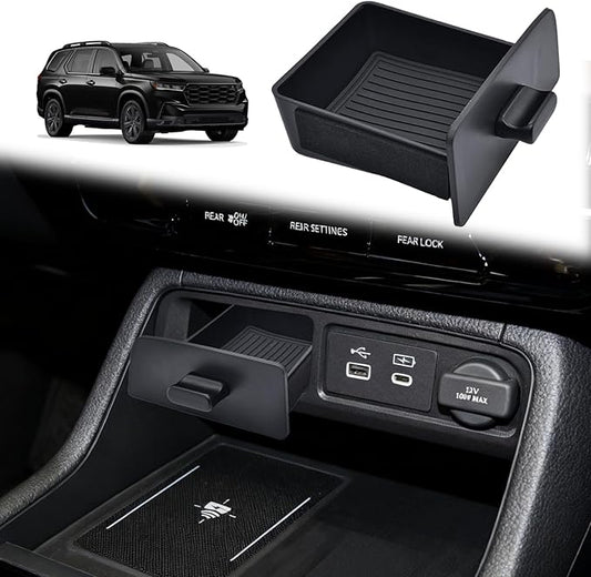 Storage Drawer Tray Fit for 2023 2024 2025 2026 Honda Pilot/2026 Honda Passport Accessories - Center Console Organizer Secret Compartment Storage Box Interior Accessories (Not for 2017-2025 Ridgeline)