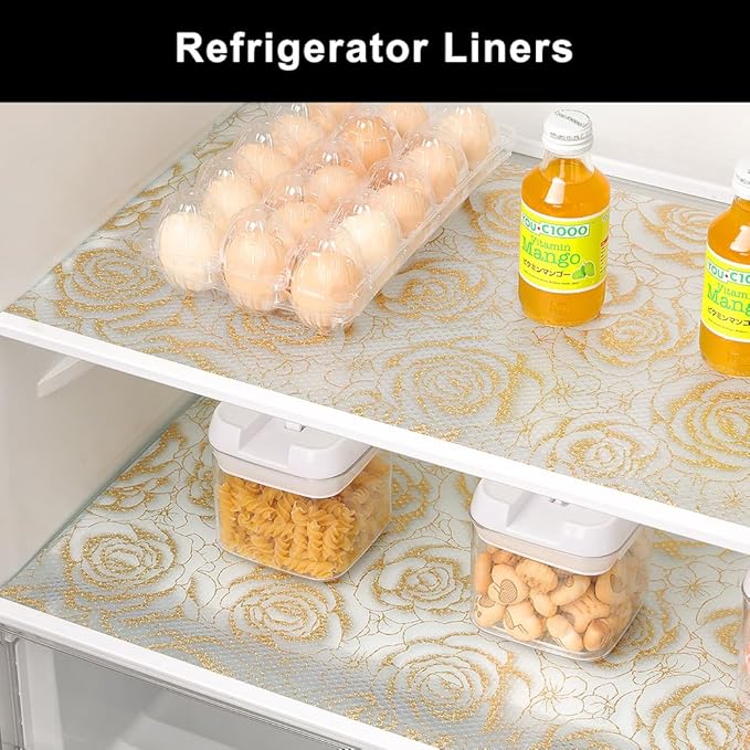 Cooyes Shelf Liner – Premium Non-Adhesive Cabinet & Drawer Liner for Kitchen – Waterproof Shelf Paper with Modern Pattern – Durable EVA Cabinet Mat – Easy to Cut （11.8" W x 236" L）