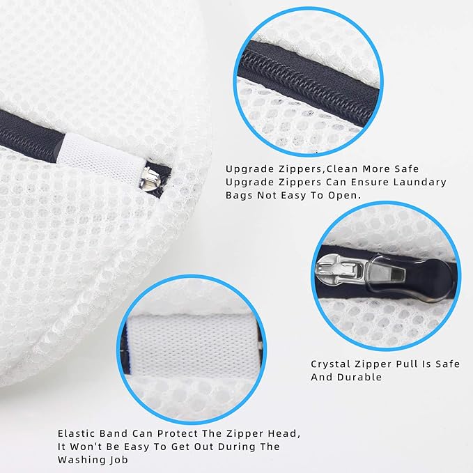 GOGOODA Mesh Laundry Bags for Delicates Durable Protective Wash Bags Travel Storage Bags for Intimates Lingerie 2PCS (2 Shoe Wash Bags (10.23 * 16.53in))