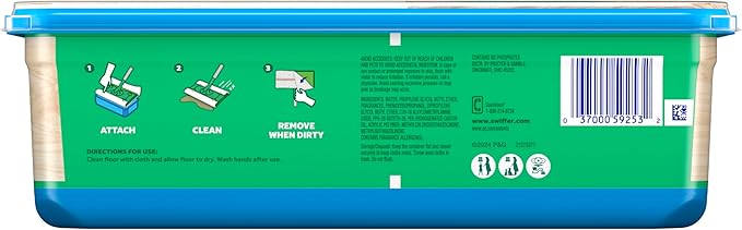 Swiffer Heavy Duty Mop Wet Multi-Surface Cloth Refills for Floor Mopping and Cleaning, Hardwood Floor Cleaner, 20 Count (Pack of 6)
