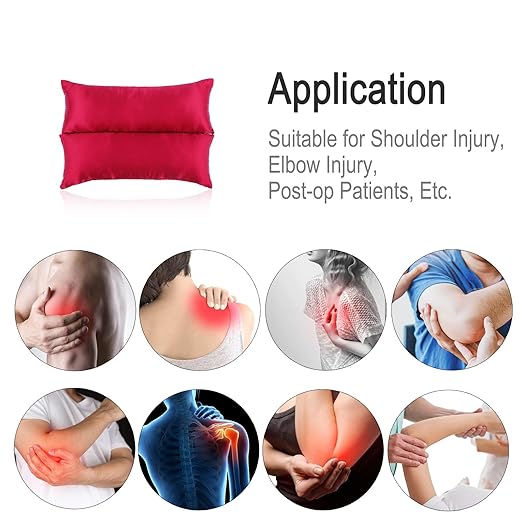 Satin Neck Pad Strap Cushion for Arm Sling Pillow Comfort Support Padding Rotator Cuff Replacemet Surgery Elbow Brace Carry Padded Cover Broken Wrist Hand Injury, Burgundy