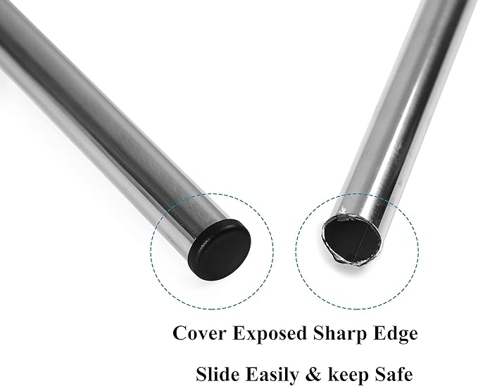 Furnigear Plastic Plugs Tubing End Caps Chair End Caps 1 1/4" Outside Bottom Round Tubing Caps Round Furniture Sliders Glides Black (Fit 1.17-1.21" Tube Inner Diameter, 24pack)