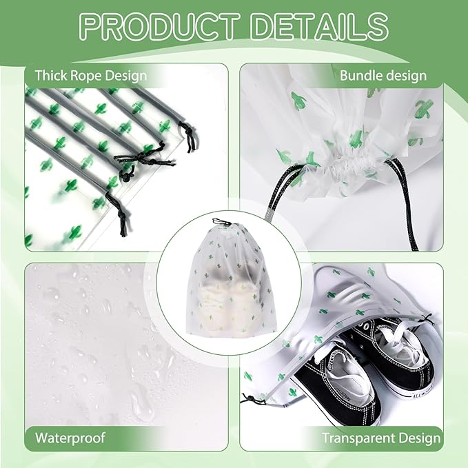 Shoe Bags for Travel, 15.7" x 11.8" Travel Shoe Bags for Packing, Large Waterproof Portable Travel Shoe Storage Bags Travel Essentials Women for and Men