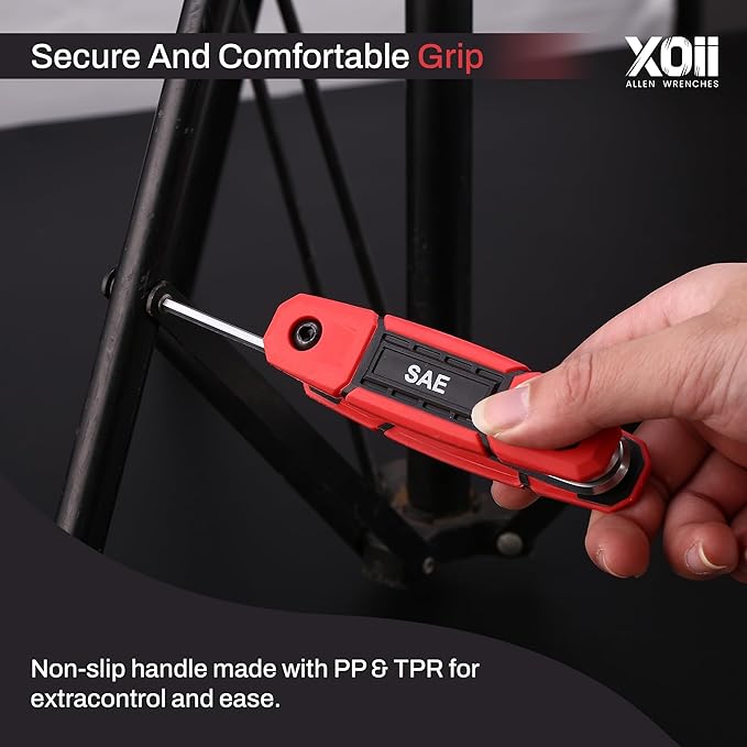 17PCS Folding Allen Wrenches Sets | Pack of 2 Metric & SAE Hex Set – Durable & Portable Allen Key Set & Hex Wrench Tool for Home, Bike, Automotive, and DIY Repairs