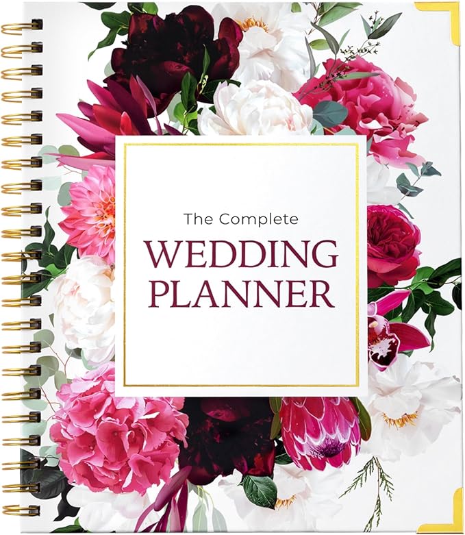 Your Perfect Day Wedding Planner Book and Organizer - Wedding Planner Book - Bridal Planning Binder with Countdown Calendar - Bride Gifts - (PINK FLORAL)
