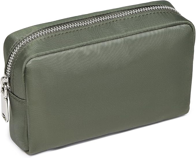 Waterproof Makeup Bag Large Capacity Women's Classic Black Wash Bag Adjustable Partition Wash Bag Brush and Cosmetic Carrying Bag… (Army Green)