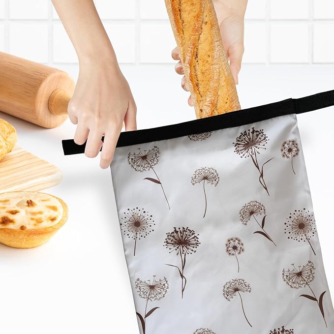 4 Pcs Reusable Beeswax Bread Bags for Homemade Bread 17" x12" Sourdough Storage Bags with Foodgrade TPU Lining Food Wraps to Keeping Fresh Loaf Fresh Freezer Baker Baking Supplies (Beige)