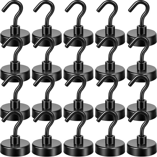 Neosmuk Magnetic Hooks, Cruise Ship Essentials, 26 lb, Black