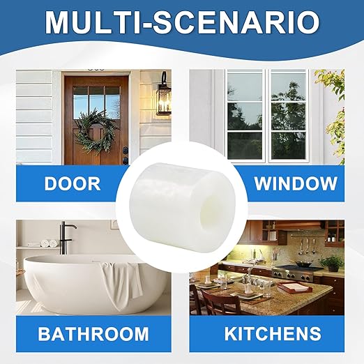 Transparent Window Weather Sealing Tape 3IN x 35 yd Draft Isolation No Residue Removable Adhesive Waterproof Windows Doors Shower Glass AC Units Ideal for Winter Seal & Summer Cold Air Loss Prevention